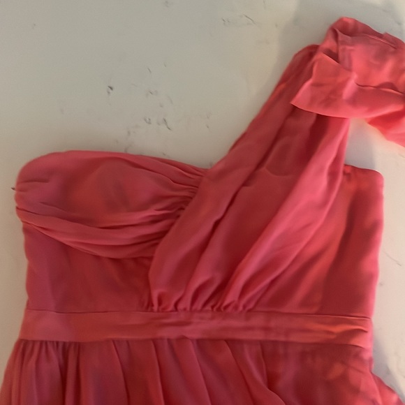 Jessica Simpson style a2154 one shoulder dress color Romantic (coral) size 12 - Picture 2 of 7